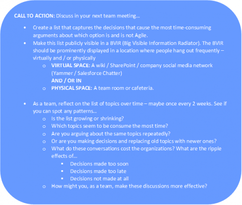 Agile Arguments